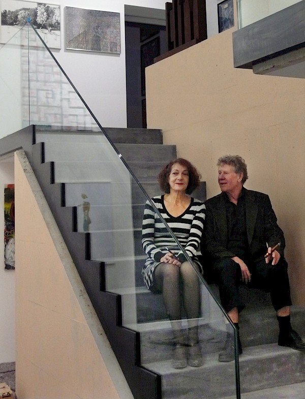 Beatrice Liaskowski und Walter Ramseier in der Galerie und Sammlung an der Dienerstrasse 30, Zürich